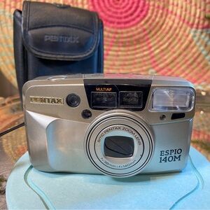 Pentax Espio 140M Gold Point Shoot 35mm Compact Film Camera